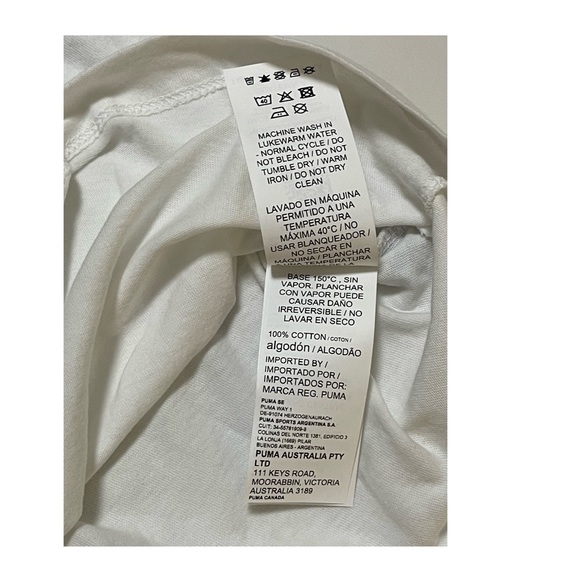 PUMA Mens Essentials Logo Tee White -Future Blue Size L - Picture 6 of 6